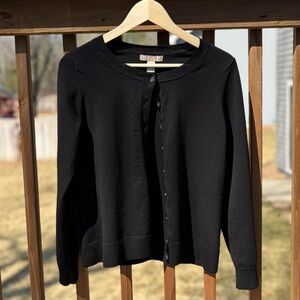 Banana Republic Black Button-Front Cardigan